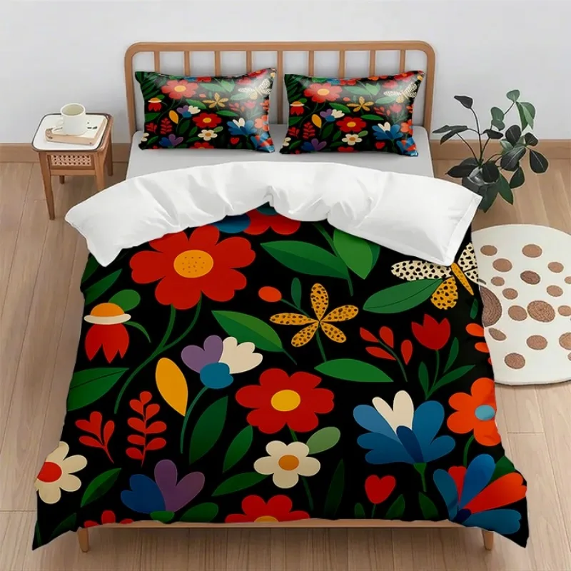 

2025 new digital printing quilt cover set (quilt cover + pillowcase) 2pcs/3pcs holiday gift household quilt cover without sheets