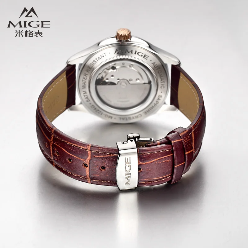 MIGE Original Miyota Watches for Women Automatic Winding Sea Shell Stainless Steel Waterproof Women‘s Mechanical Wristwatches