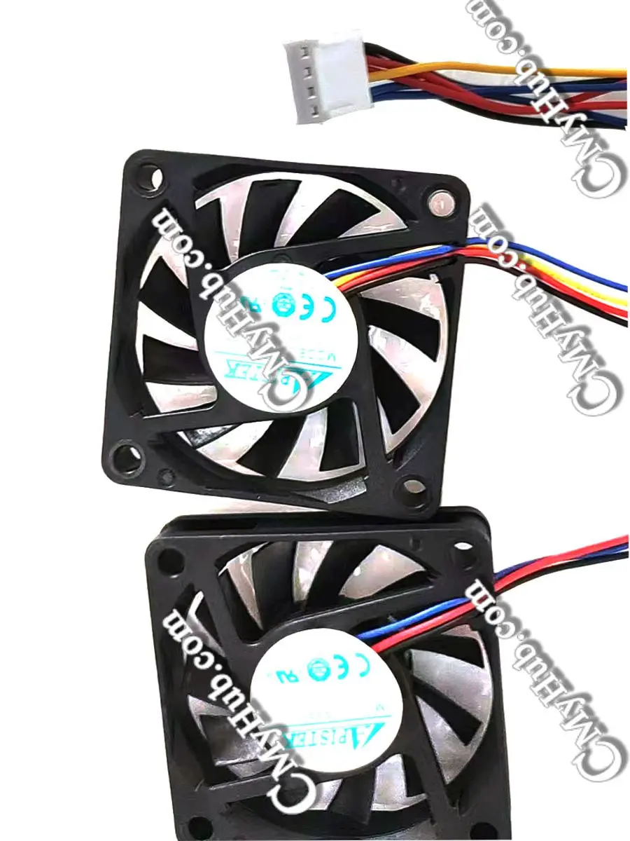 Set of 2 fans For Shuttle XH170V Slim PC Computer SA61O2U SA6102U PFGA DA06010B12U 60x60x10mm 60mm 4Pin 12V CPU Dual Cooling Fan