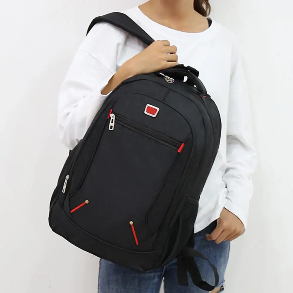 Zaino portatile multiuso in tinta unita resistente all'usura durevole Borsa da scuola Bookbag Zaino per ragazzi adolescenti di grande capacità