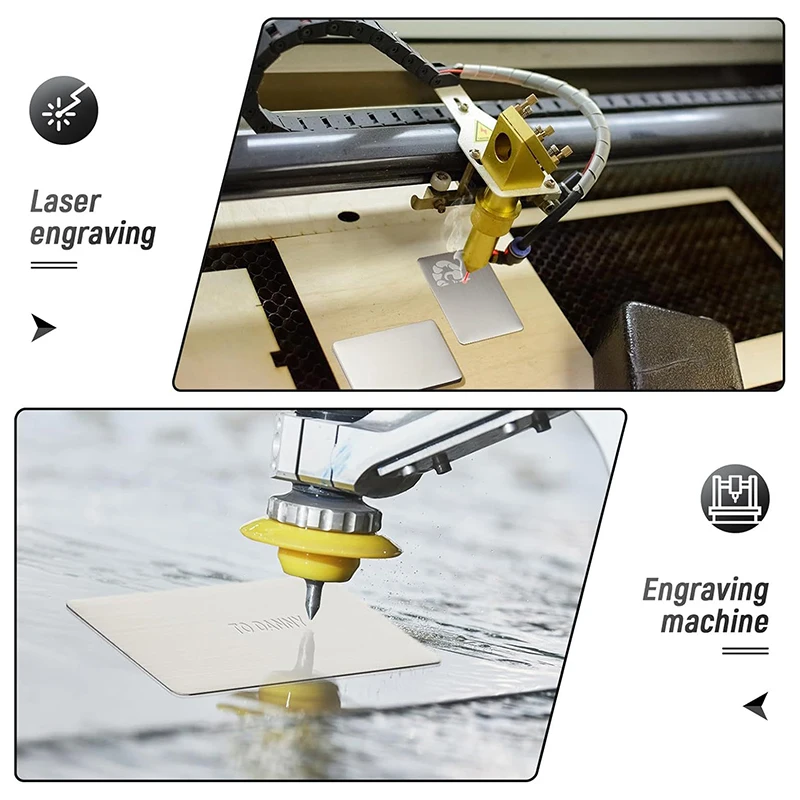 Stainless Steel Business Card Blanks Laser Engraving DIY Office Cards For Engraver