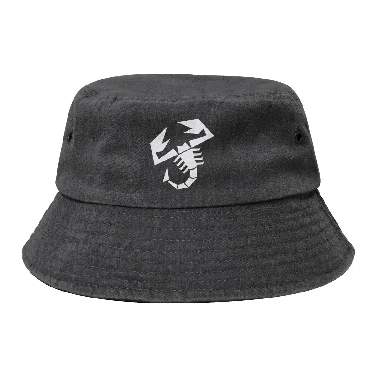 

White Car Abarth Bucket Hat Cotton Baseball Caps Sun Fisherman Fishing Cap