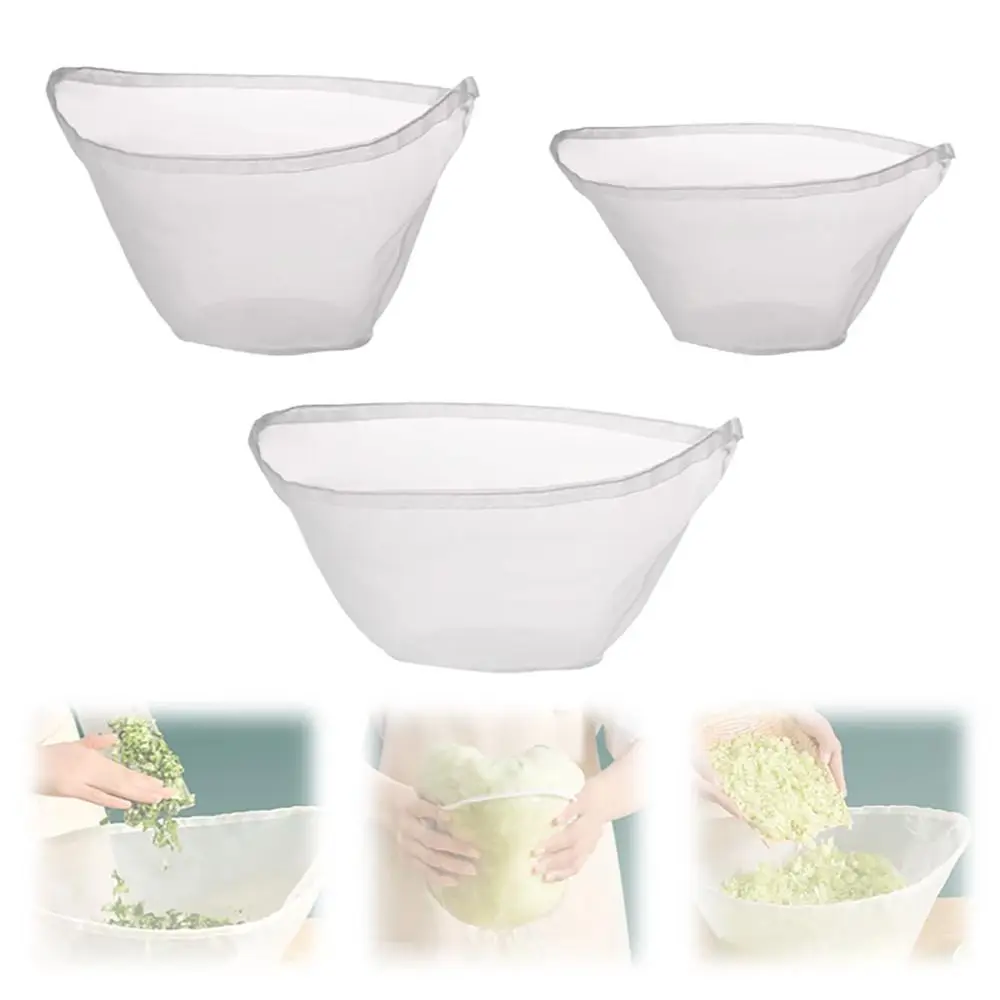 Bowl Shape Cheese Cloth Bag for Straining with Closed Edges Fabric Fine Mesh Cloths Soy Milk Bags Reusable