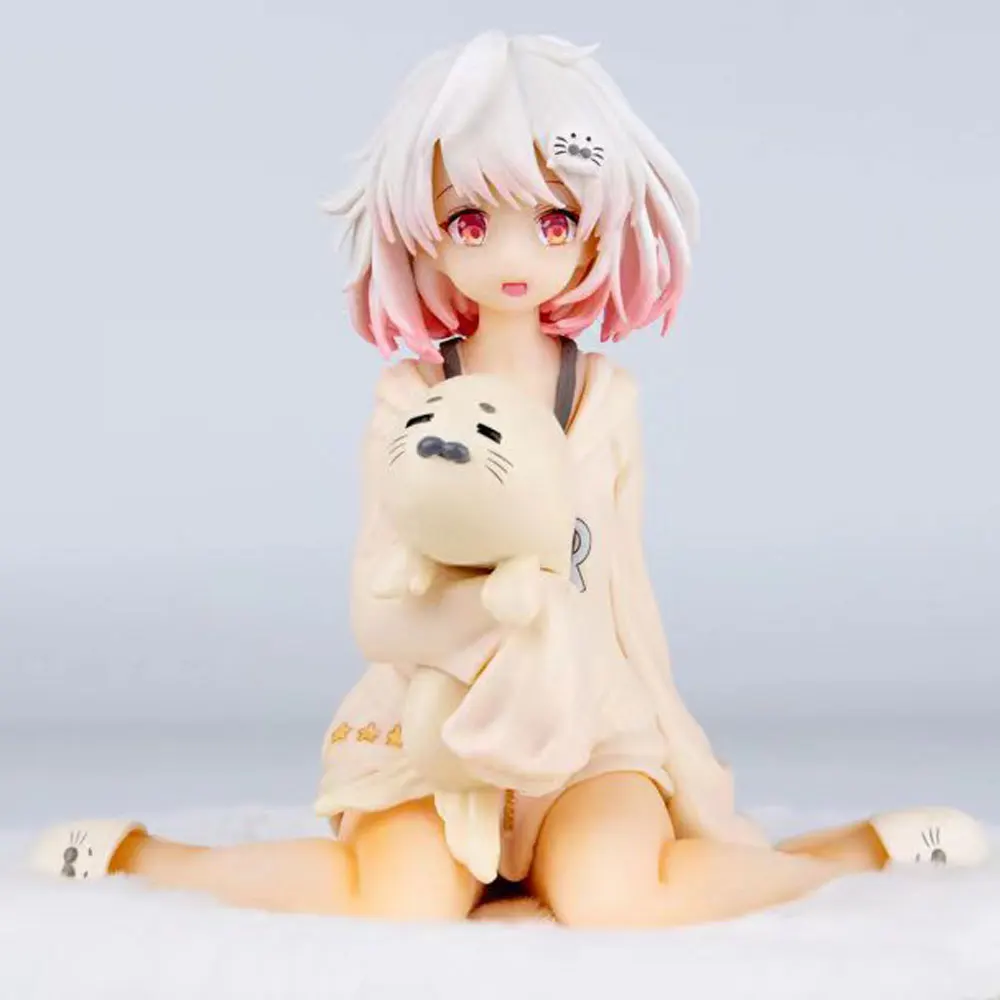 13CM Anime virtual anchor Figure Haruka Kneeling Animation Model Toy Gift Collection Decoration Ornaments PVC
