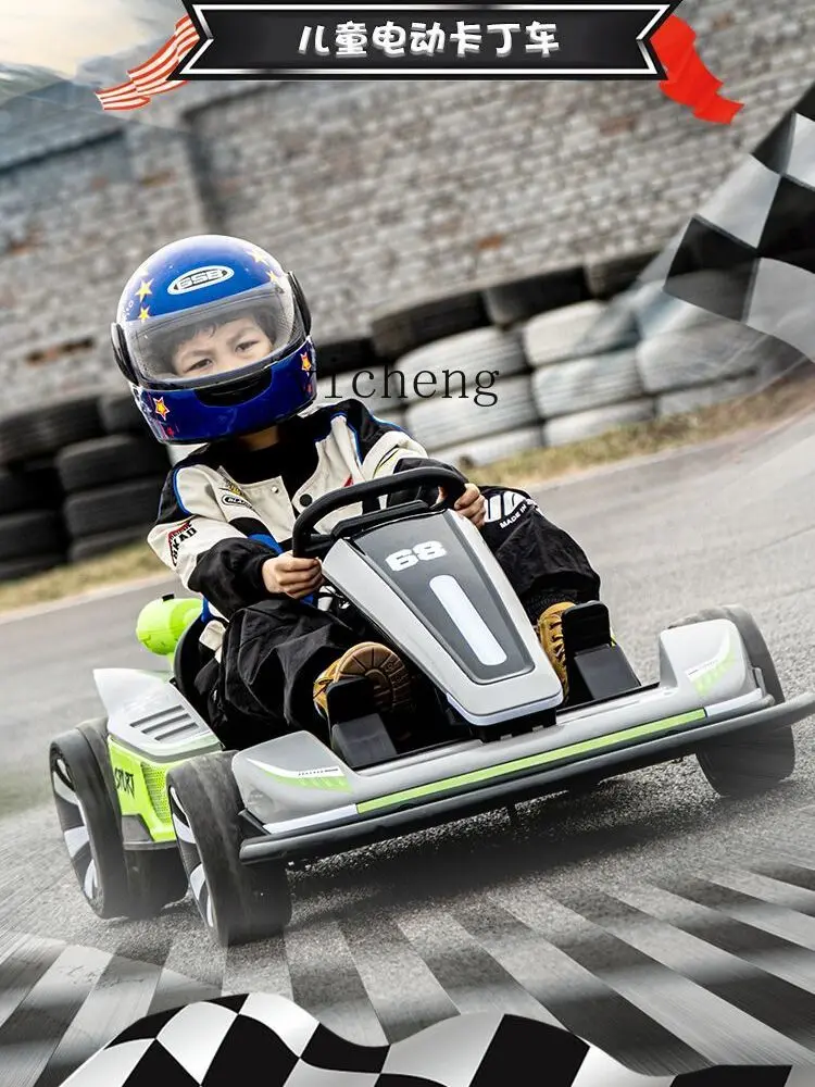 Tqh Children's Go-Kart Four-Wheel Steam Drift Car Can Take Adult Boys and Girls Children's Toy Car Charging