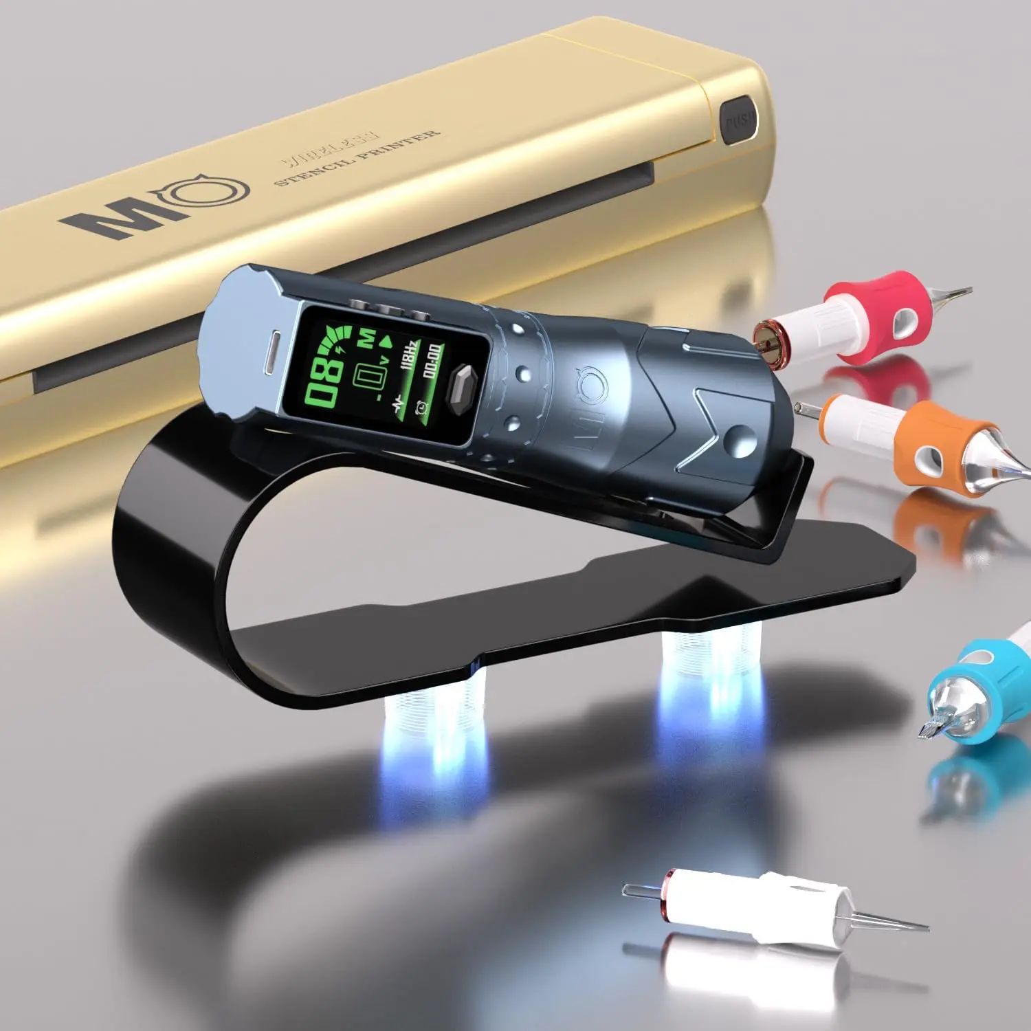 1Pcs New Acrylic Tattoo Gun Pen Holder Stand Rack Rest Organzier Tattoo Machine Gun Pen Tray Frame Holder Tattoo Accessory