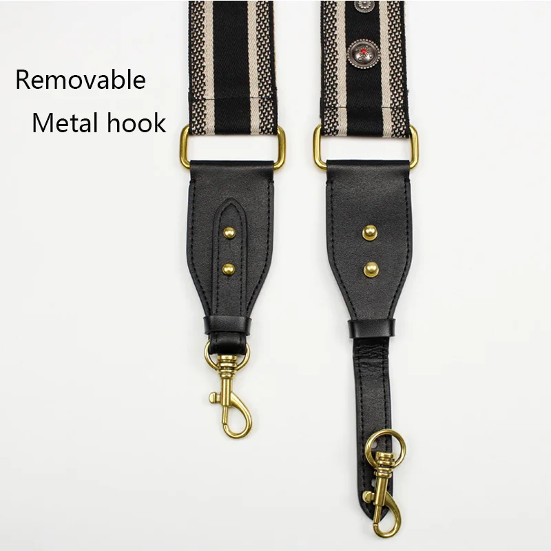 TINBERON Canvas Shoulder Strap For Bag Vintage Rivet Width Bag Strap Bag Accessories Apply To Saddle Bag Luxury Shoulder Straps