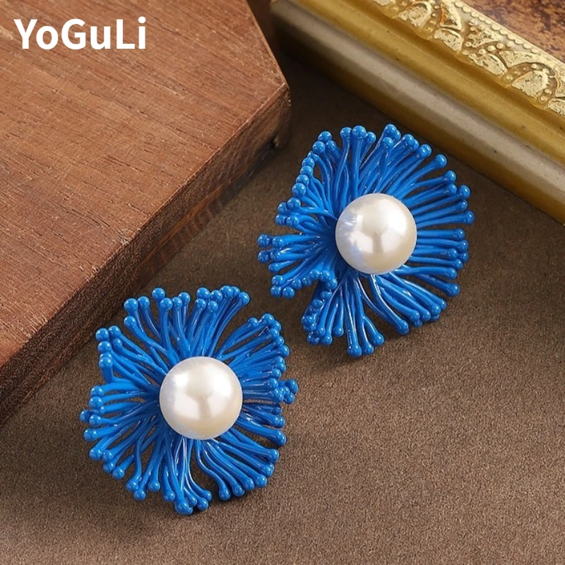 

Trendy Jewelry Pretty Design Cute style Hot Selling Coating Simulated Pearl Earrings For Women Party Gifts Fine Accessories