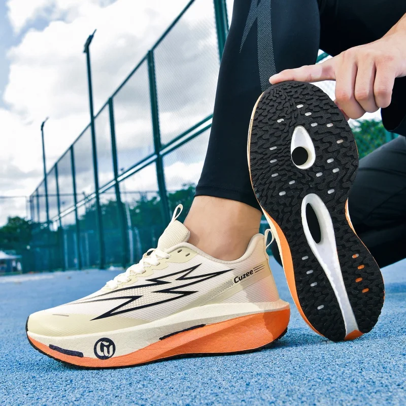 Laufschuhe für Herren mit Carbonplatte, Marathon-Spezialität, atmungsaktiv, leicht, bequeme Outdoor-Sportschuhe für Damen – Detail 24