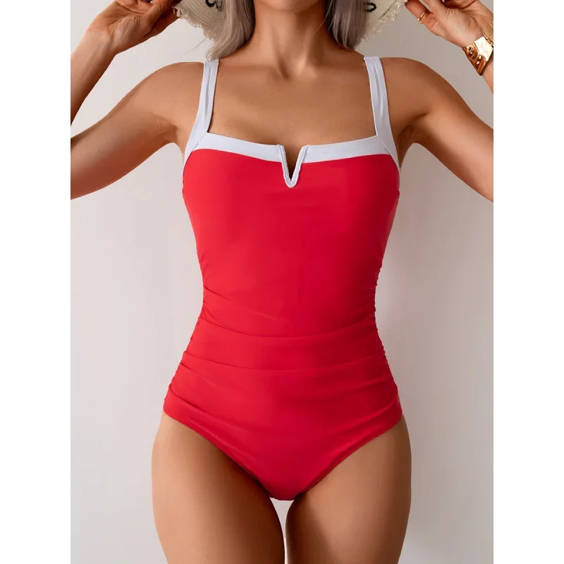 ใหม่ผู้หญิงเซ็กซี่บอดี้สูทสีดําสลิง One Piece ชุดชายหาดฤดูร้อนสวมชุดว่ายน้ํา Ropa ชุดว่ายน้ําบิกินี่ De Mujer 2025