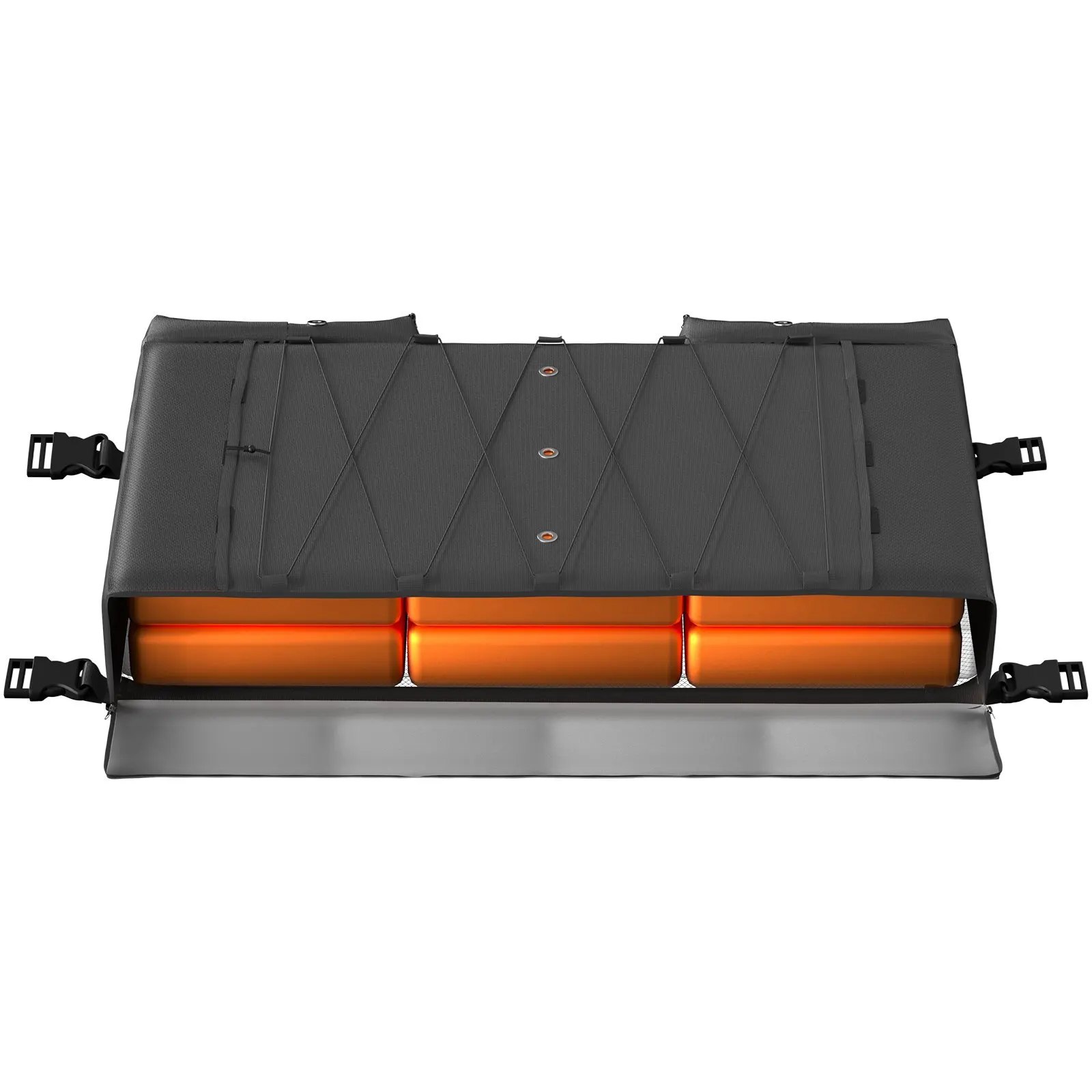 T-Top Storage Bag, for 6 Type II Life Jackets, with a Boat Trash Bag, 600D OxfordFabric Life Vests Storage Bag for Most T-To