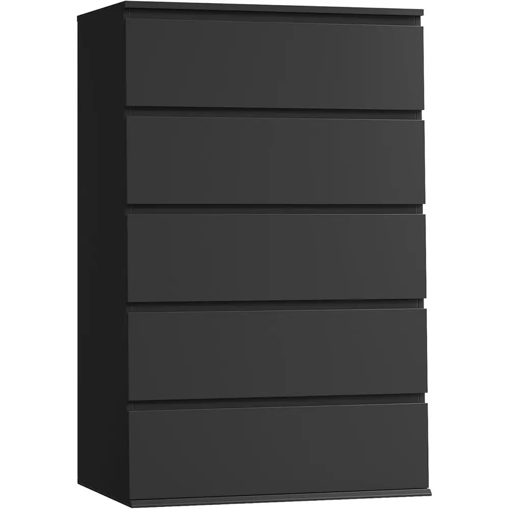 Organizador de almacenamiento negro de 23.6L x 17.6W x 39.1H pulgadas con gran espacio de almacenamiento, tipo cajonera o arcón, modelo 5 Der Drer Tall Black Der