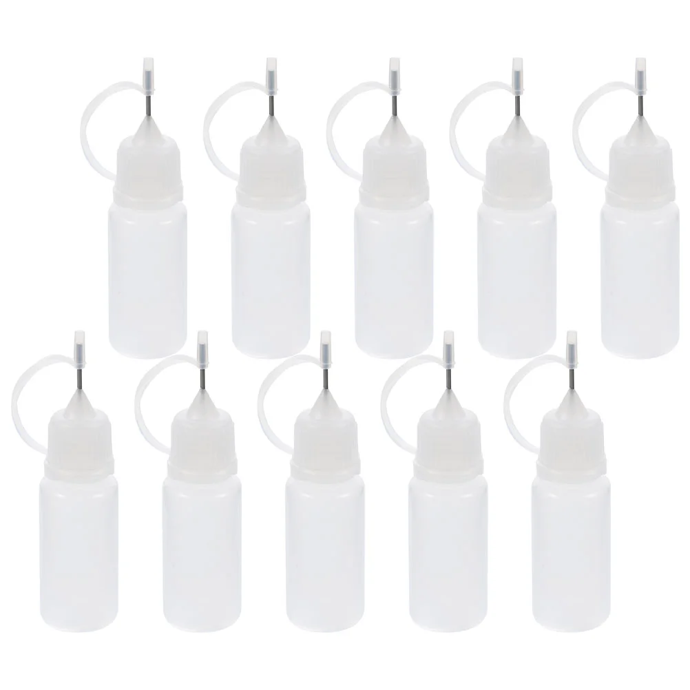 

30 Pcs Glue Bottled Applicator Bottles Needle Squeeze Translucent Tip White Precision