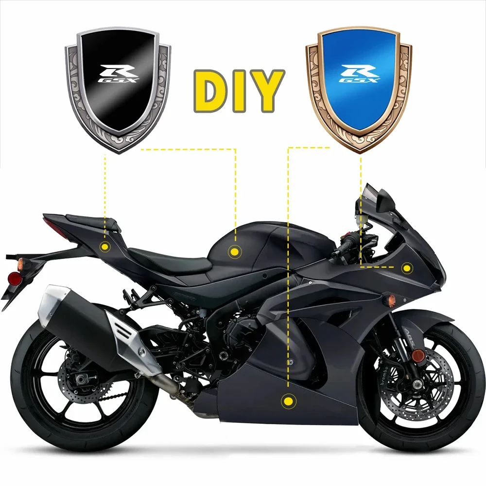 3D Motorcycle Modified Car Sticker Metal Sticker Decal Badge For Suzuki Gsxr 600 GSX-R 750 GSXR600 GSX R 750