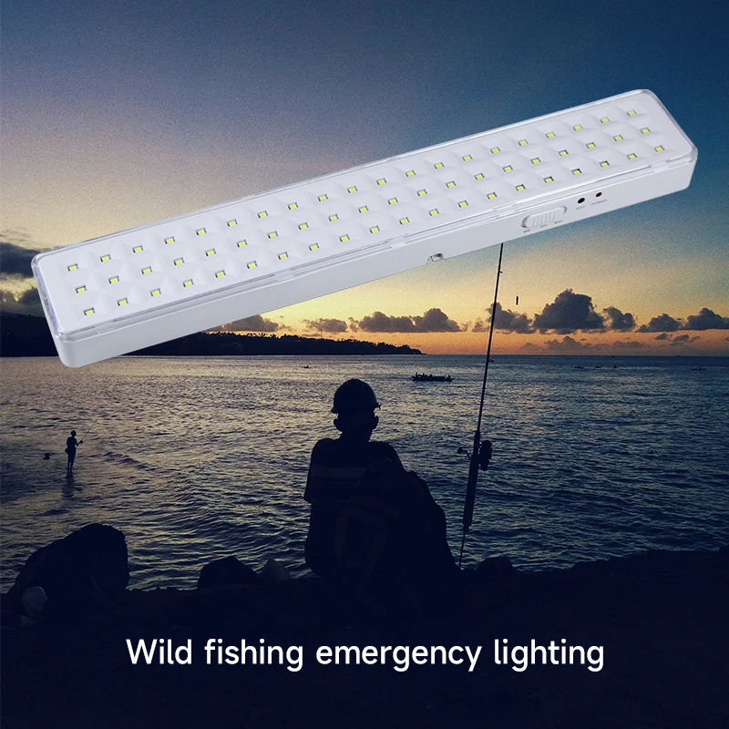 LED Emergency Light Rechargeable Fire Light 2 Modes Portable Wall Mounted Super Bright Evacuation Light for Power Outage Use