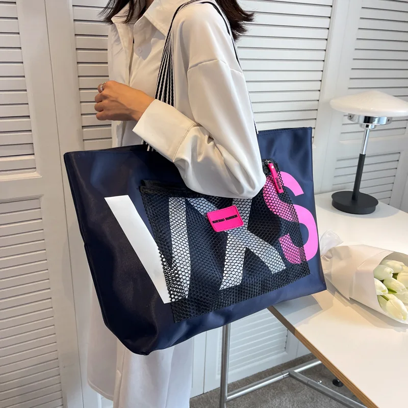 aliwood 2022 New Arrivals Letter Women Shoulder Bags Trendy Waterproof Tote Beach Bag Large Capacity Female Travel Shopping bags