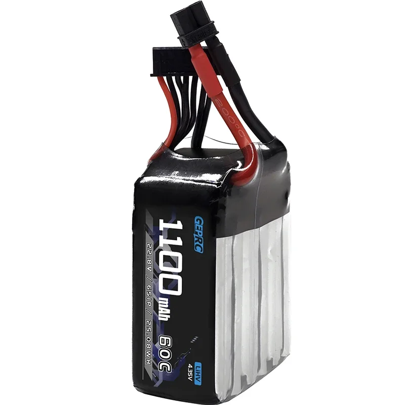 Geprc แบตเตอรี่ Lipo 60C 6S 1100mAh เหมาะสำหรับโดรนขนาด3-5นิ้วโดรนสำหรับโดรน RC FPV Quadcopter ฟรีสไตล์ชิ้นส่วนอุปกรณ์เสริมโดรน