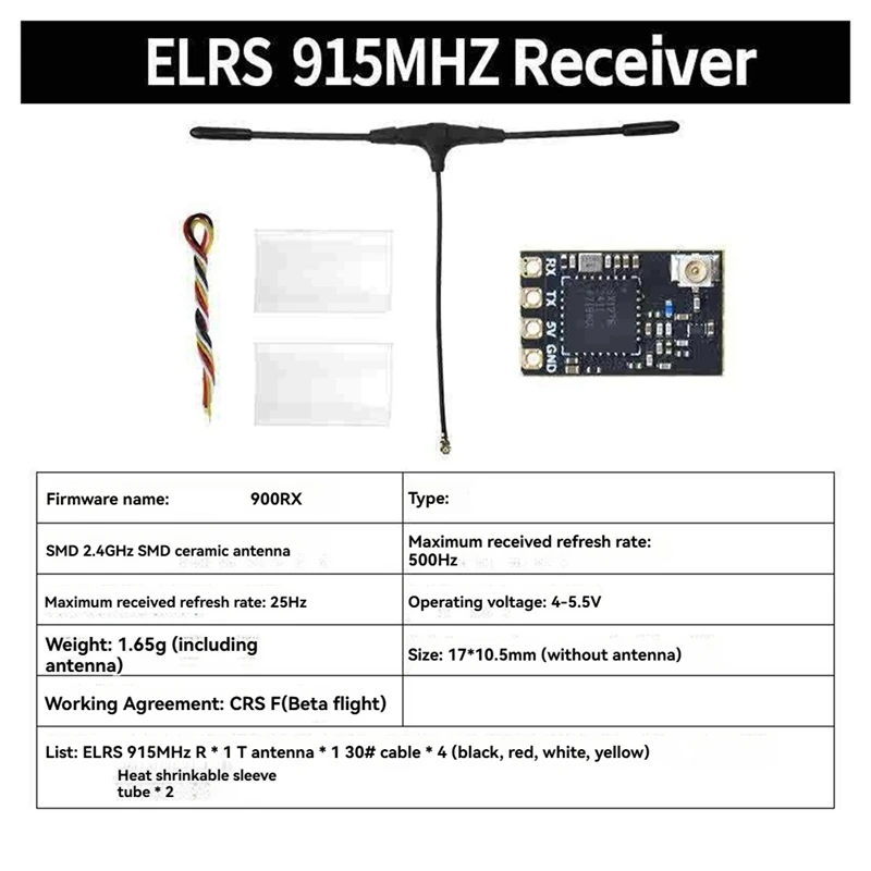 Récepteur ELRS 915Mhz RX EXPRESSLRS 915Mhz ELRS 900RX pour FPV Drones RC à longue portée Quadcopter