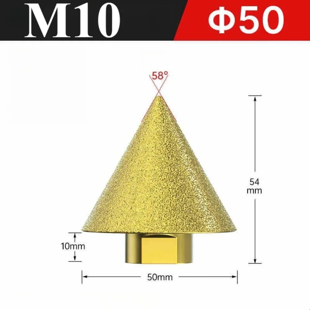 M10 M14 Gewinde Diamant-Abschrägungsfräser 38/50mm Kegel-Stanz- und Erweiterungsbohrer Schleifscheibe Keramikfliesen-Abschräger – Detail 5