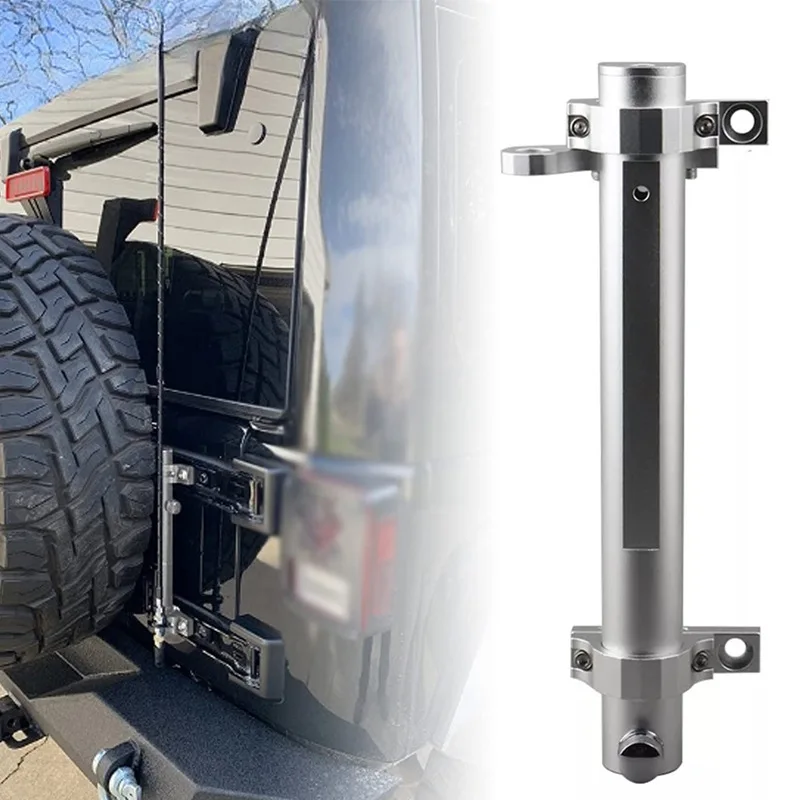 

Tailgate Hinge Mounted Single Flag Antenna Holder Kit Multi-Function Antenna Mount Flagpole Holder for Wrangler 07-17JK 18-21JL