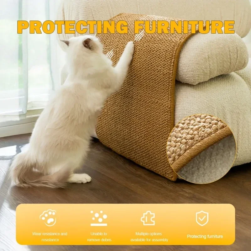 Large Cat Scratch Mat Imitation Sisal Scratch Resistant Wear Protection Sofa Claw Grinder Mat Pet Cat Scratch Board Cat Supplies