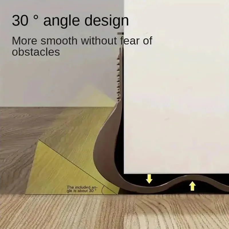 Tira de sellado inferior Flexible de 93cm, insonorización contra el viento y el polvo, tira meteorológica debajo de la cinta de tapón de tiro, 1 ud.