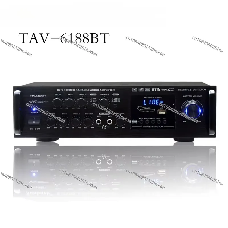 6188bt High-Power Built-in Bluetooth 500W High-Power Card Power Amplifier 12 V220v Amplifier Home Car