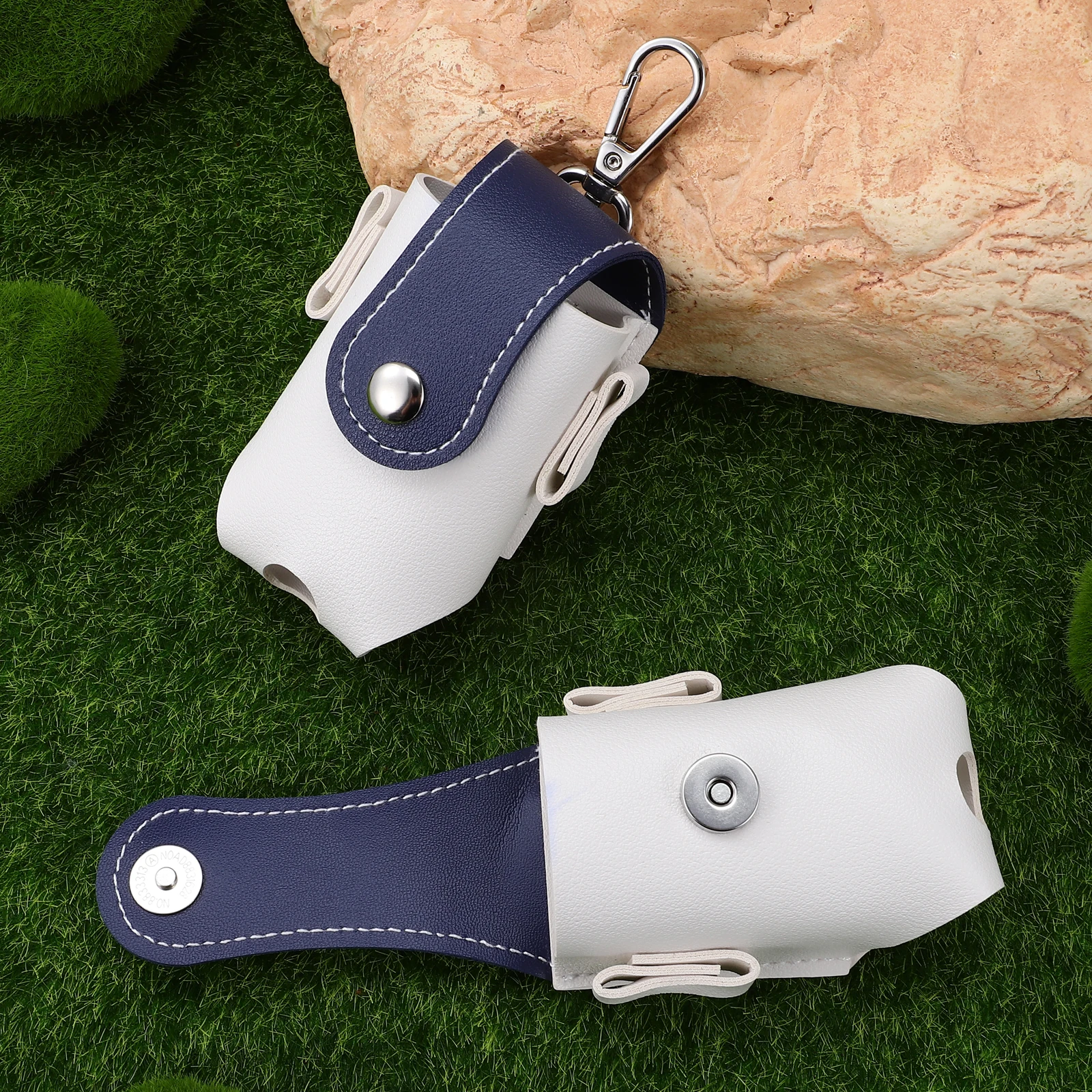 2pcs Reusable Golf Ball Holder Small Golf Tee Organizer Simple Shaped Bag Durable Elastic Waist Pack For Outdoor Golfing Ball