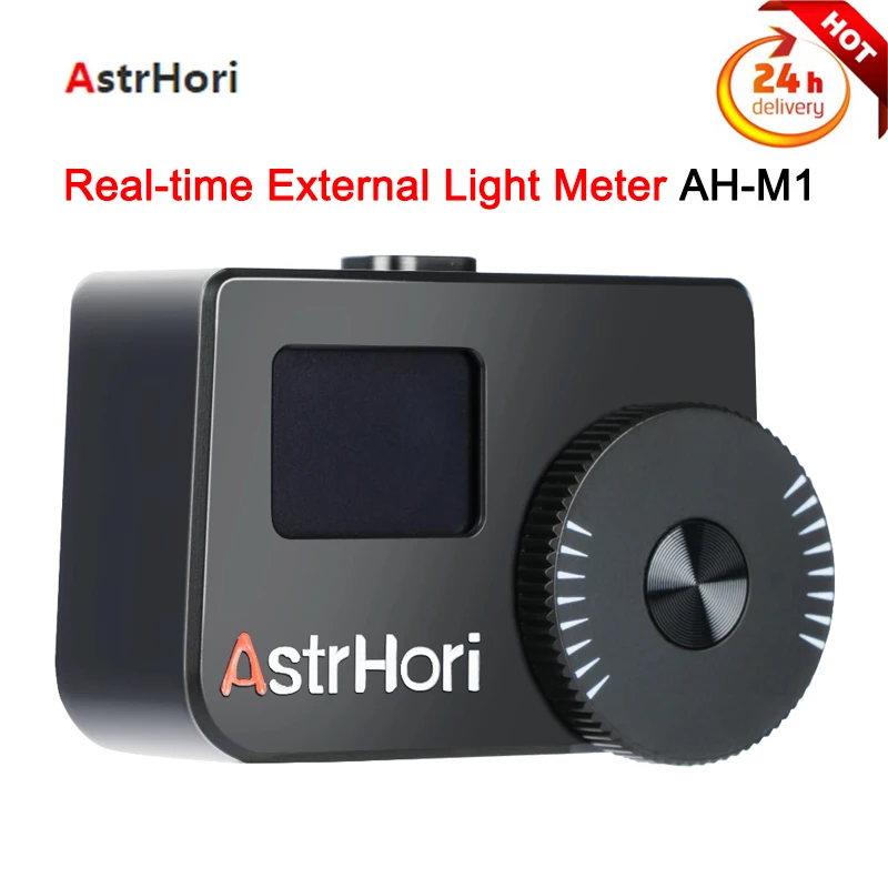 

AstrHori AH-M1 Real-time External Light Meter Brass 0.66'' OLED Cold Shoe Type-C Dial Design Quick Response w/ Built in Battery