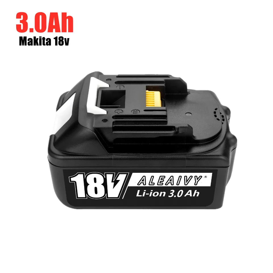 Aleaivy 18V 3000mAh for Makita rechargeable power tool battery, with DC18RC charger LXT BL1860B BL1860 BL1850