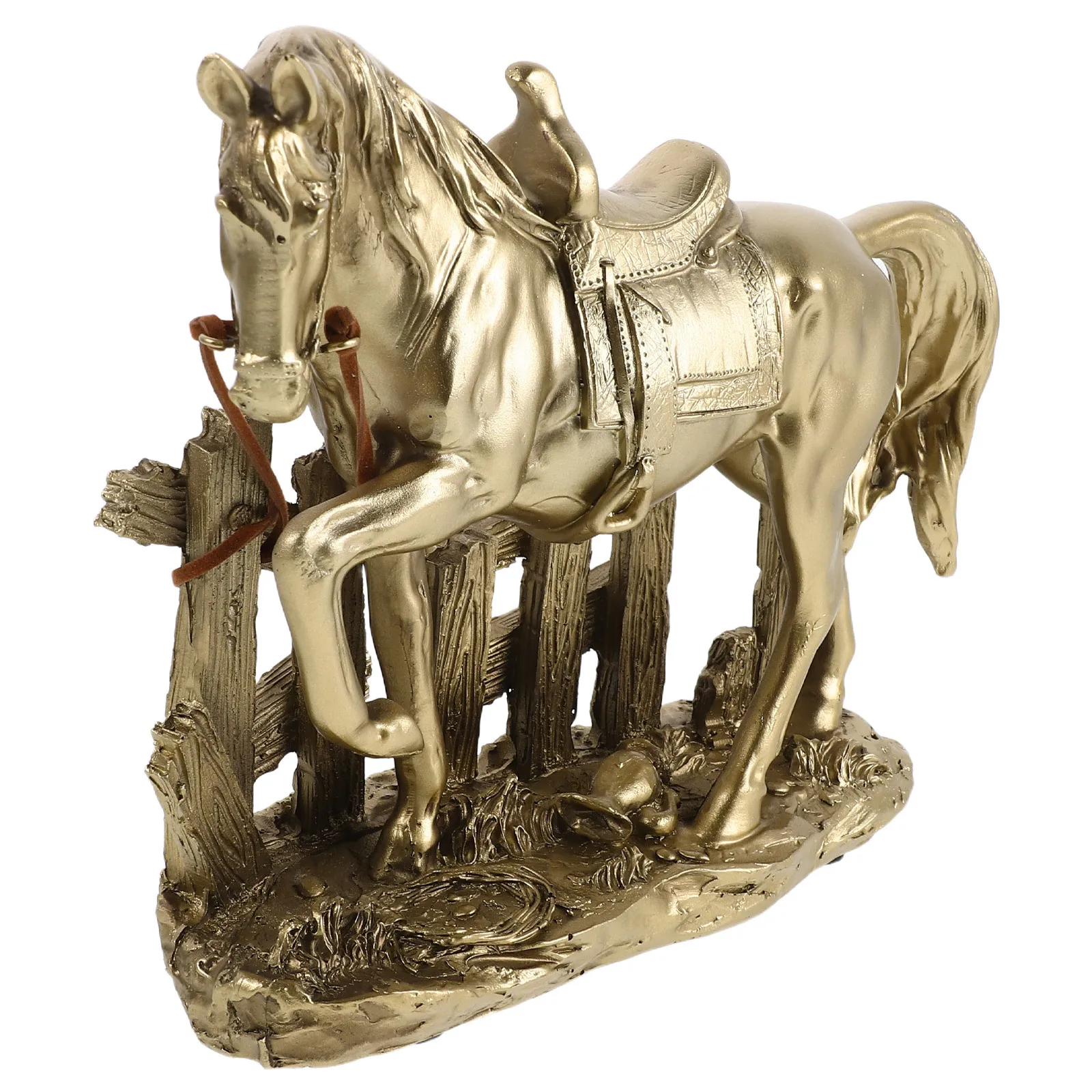 

Home Decor Resin Standing Horse Statue Realistic Animal Art Figurine Abstract Ornament Small Figurines