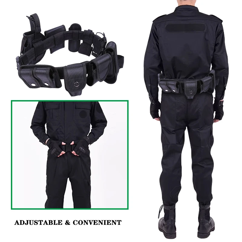 Versatile 10-piece must-have Heavy Duty Tactical Belt Adjustable Nylon Military/Police Tactical Belt set Perfect for security