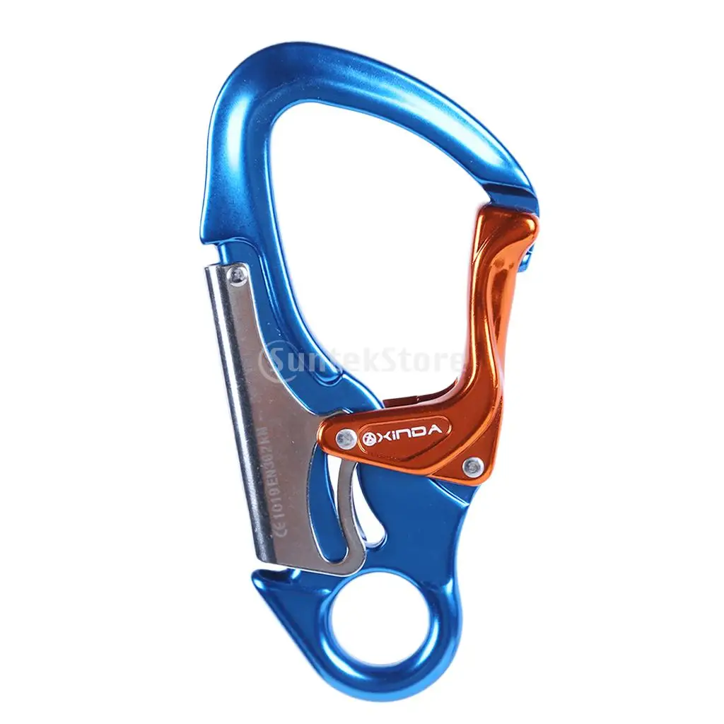 Moschettone da arrampicata moschettone da alpinismo sicurezza 30KN accessori con anello a D pesca all\'aperto viaggio escursionismo Clip D-Ring Carabi