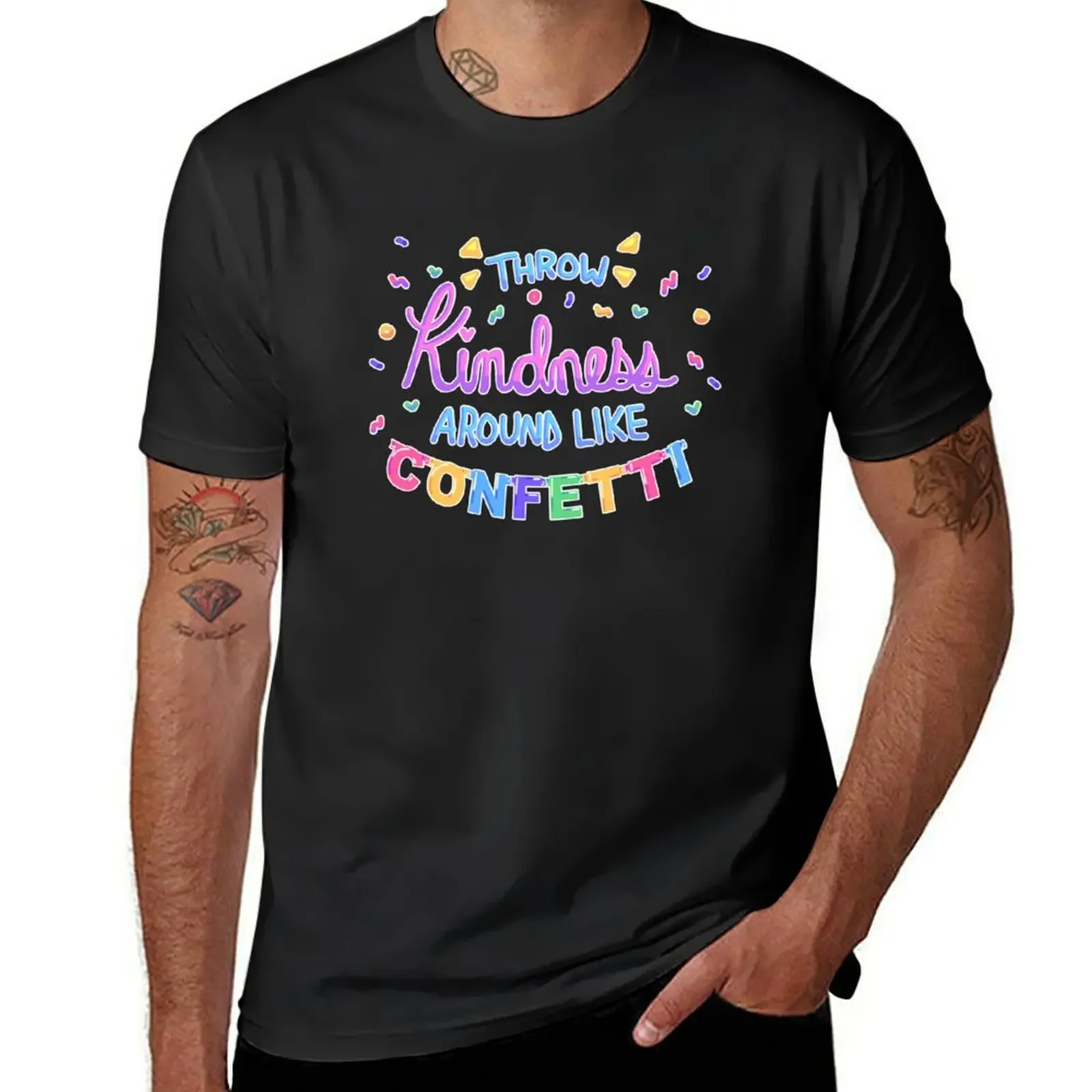 

Throw Kindness Around Like Confetti T-Shirt vintage blacks t shirt men 100℅ cotton