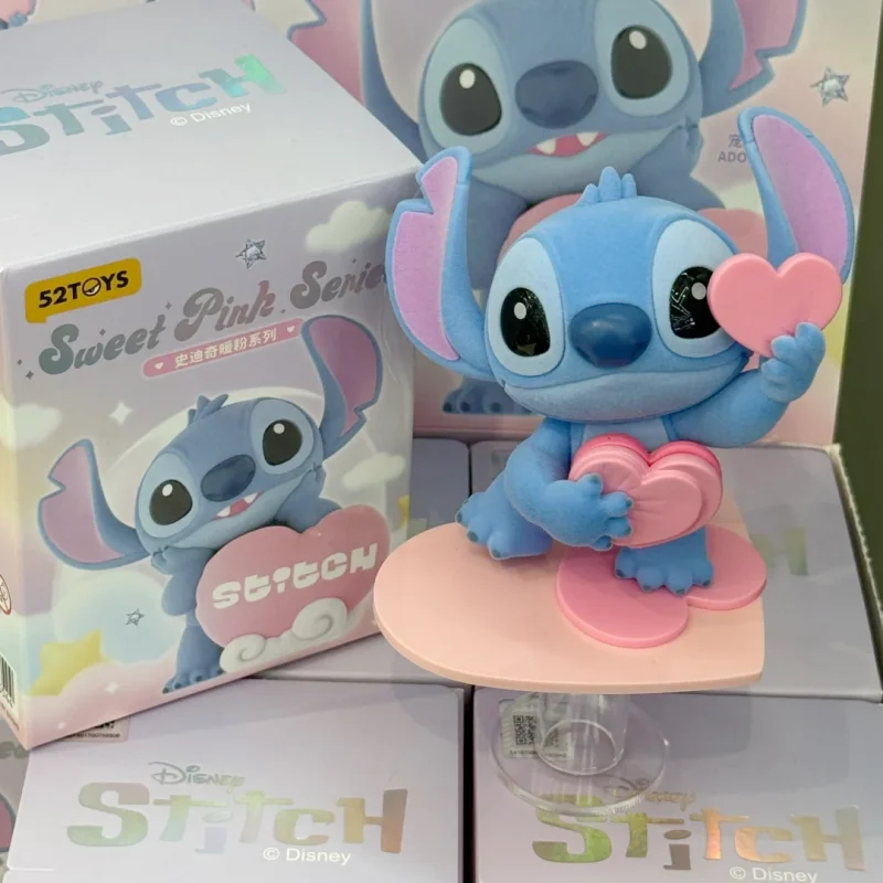 

52 игрушки Stitch Sweet Pink Series слепая коробка украсить рабочий стол милая мультяшная коллекция модные игрушки загадочная коробка подарок на день Святого Валентина