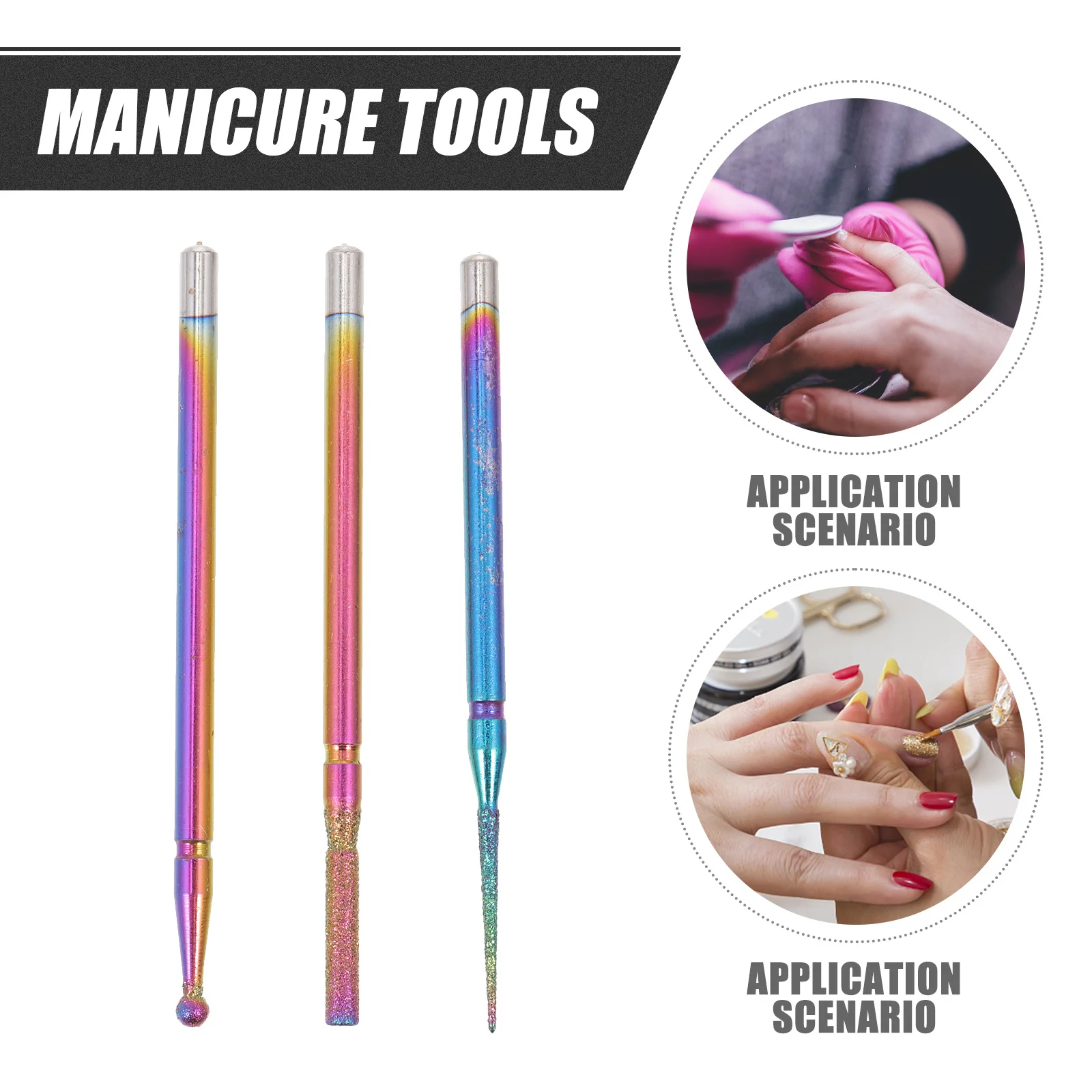1 Set Grinding Heads Premium Manicure Drill Bits Kit For Nail Polish Removal Cuticle Cleaning Pedicure Tools Nail Art Sanding