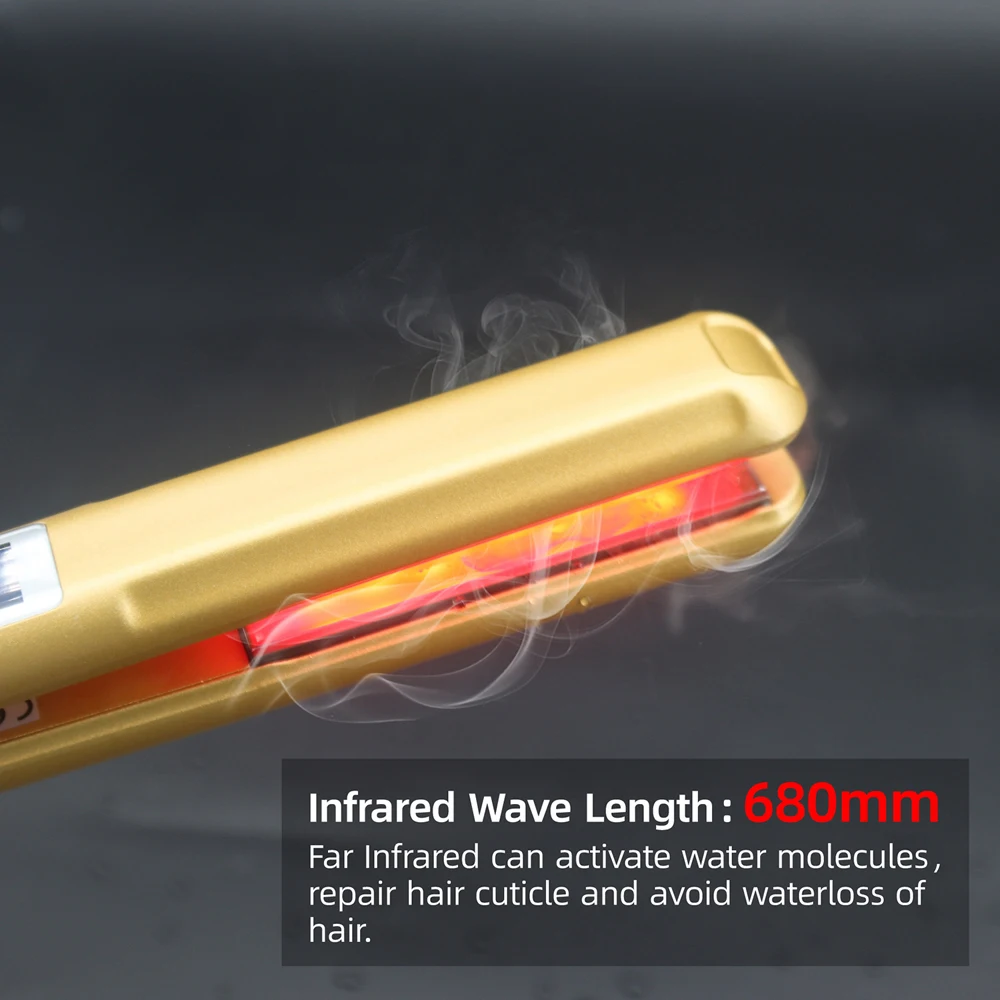 Ultrasonic Infrared Hair Care Iron Cold Treatment Smooth Hair Flat Irons Recover Damaged Tool Dual Voltage