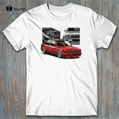 Automotive T-Shirt - B M3 E30 German Car Market - Gift For Man