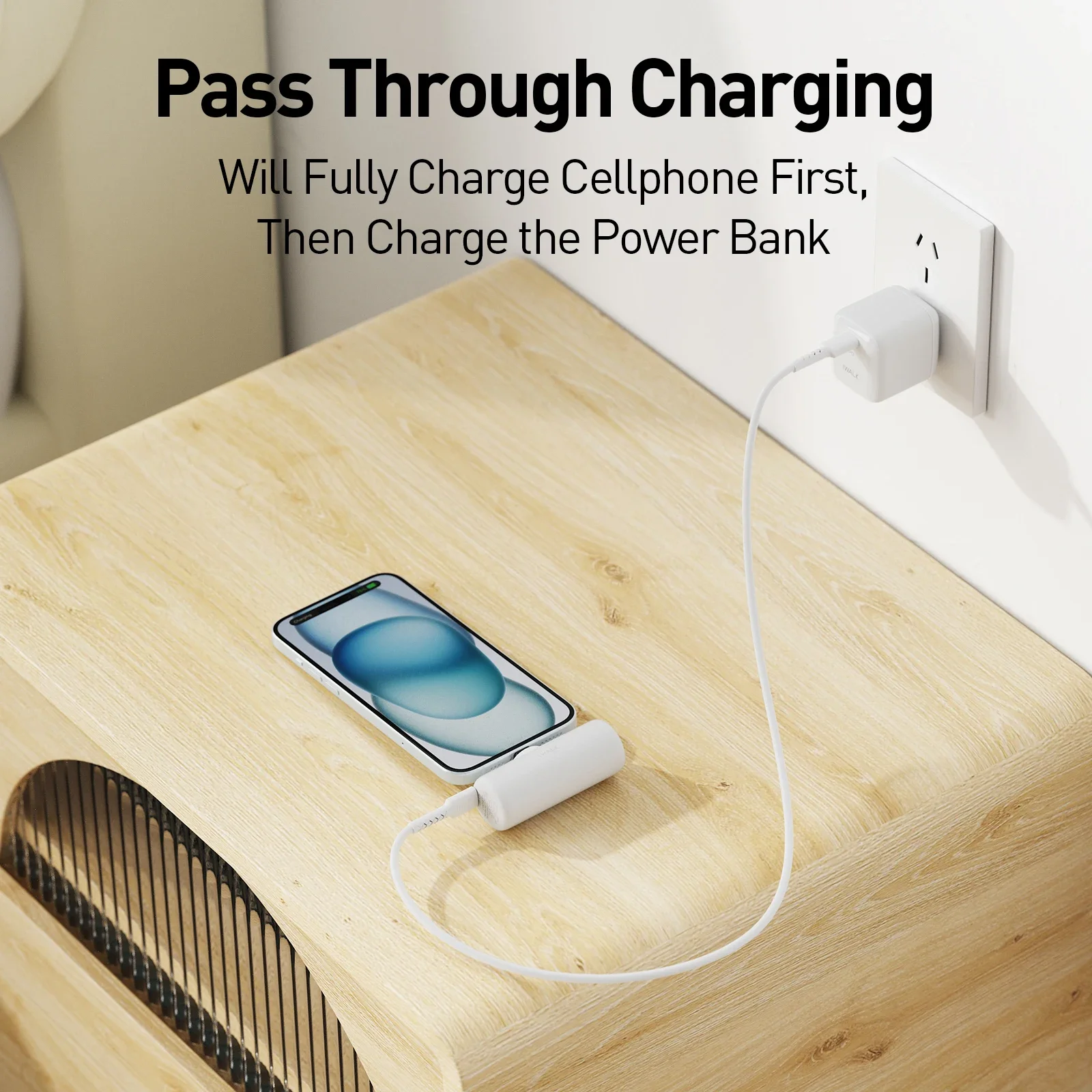 iWALK Capsule Portable Charger 4500mAh Power banks :External Battery Pack for iPhone All models, Samsung S24/23, Android