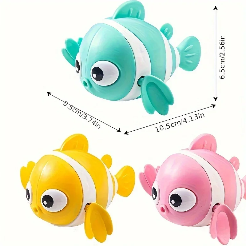 2Pcs Baby Cute Clown Fish Bath Toy - Suitable for 0-3 Years Old Babies, Bathroom Water Play Fun, Parent-child Interaction Toy