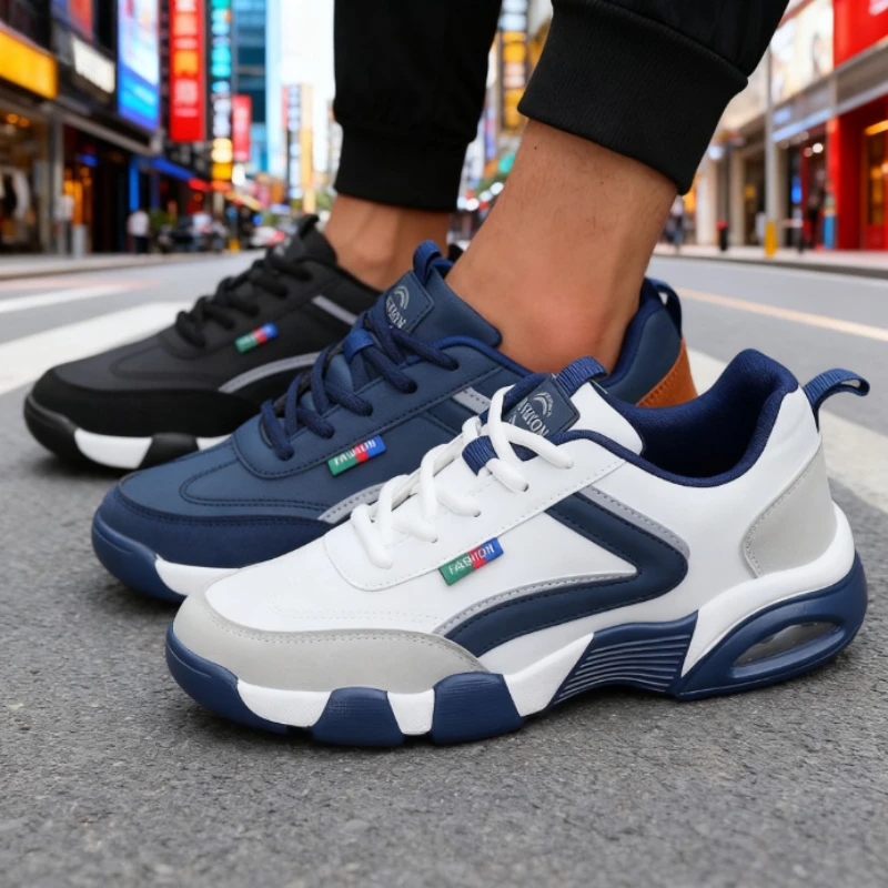 Sepatu Musim Semi Musim Gugur Pria Sepatu Lari Modis Anti-selip Nyaman Sepatu Hiking Penyerap Guncangan Luar Ruangan Sepatu Pelatih Pria Tenis