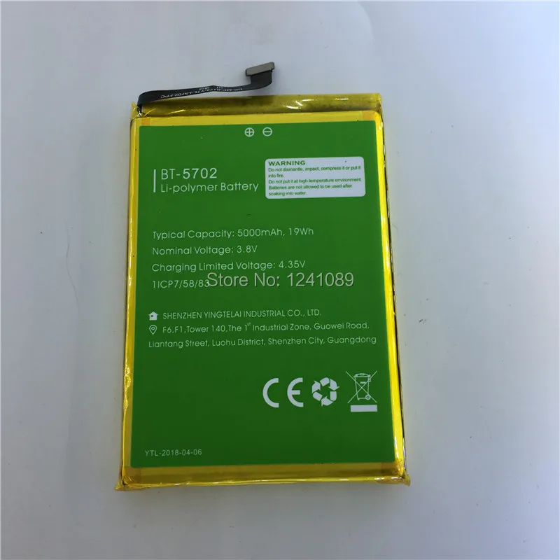 Mobile phone battery for LEAGOO BT-5702 battery 5000mAh Long standby time Gift dismantling tool for LEAGOO XRover battery