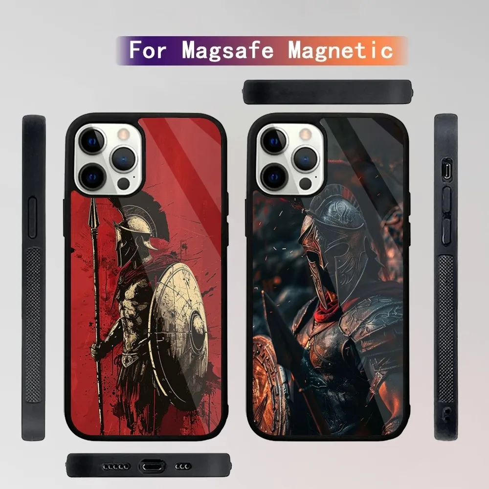 

Spartan Cool Phone Case For iPhone 16,15,14,13,12,11,Plus,Pro,Max Mini Magsafe Magnetic Wireless Charging