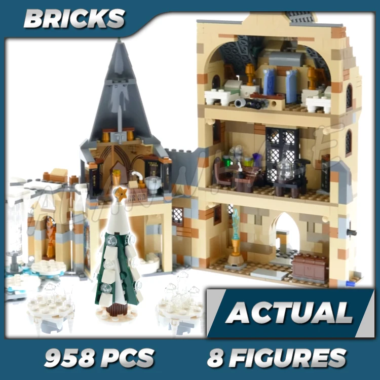 

958pcs Magical World of Wizards School Clock Tower Castle Yule Ball 11344 Building Kits toy Compatible With Bricks