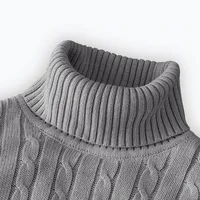2025 New Men's High Neck Sweater Solid Color Pullover Knitted Warm Casual Turtleneck Sweatwear Woolen Mens Winter Outdoor 2028 - Image 5