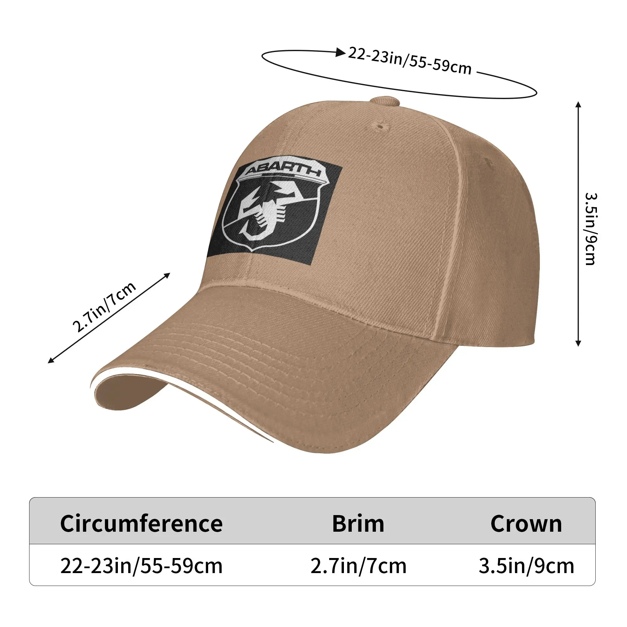 Abarth C Cool Cap Casual Baseball Caps Adjustable Hat Hip Hop Summer Unisex Baseball Hats Customizable
