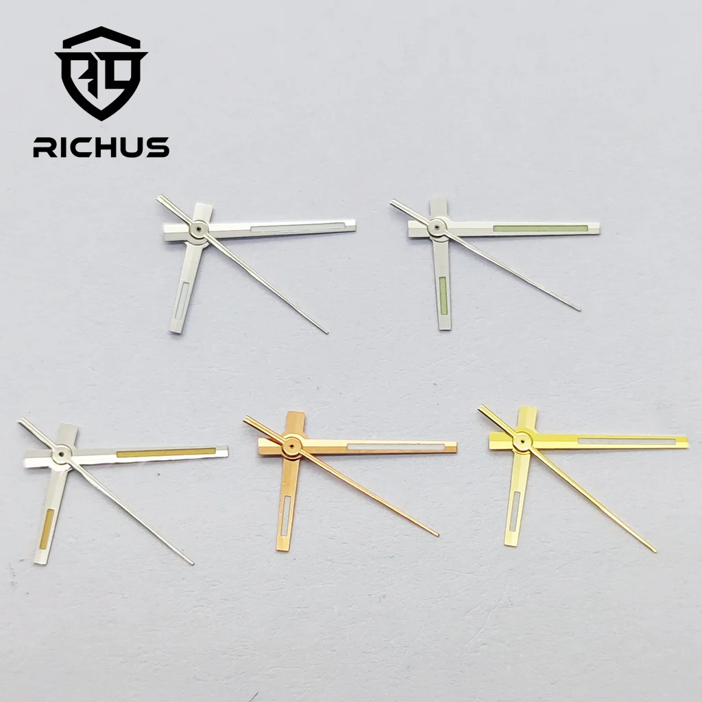 RICHUS Silver Gold Rose Gold Watch Hands Luminous Fit NH34 NH35 NH36 ETA2824 2836 Miyota8215-DG Movement view 2
