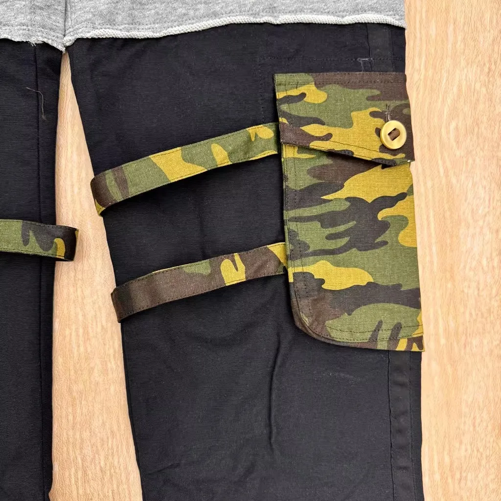 Celana Cargo Taktis Hybrid AW05 Camo New Men Number Nine, Nyaman, Katun, untuk Parkour, Santai, Tanpa Label # E88