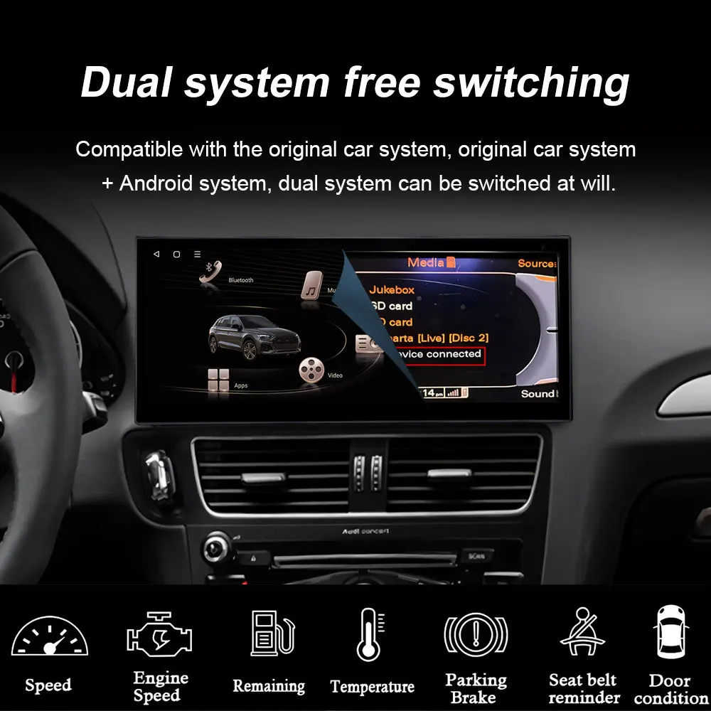 أندرويد 15 لأودي A1 2012 - 2018 راديو السيارة فيديو مشغل وسائط متعددة الملاحة GPS BT WIFI QLED شاشة تعمل باللمس DSP ستيريو #4