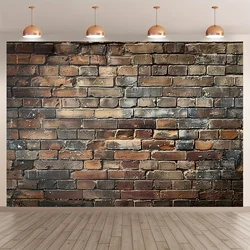 Vibrant retro brick wall Polyester photographic background - durable and wrinkle resistant for portrait photography studios